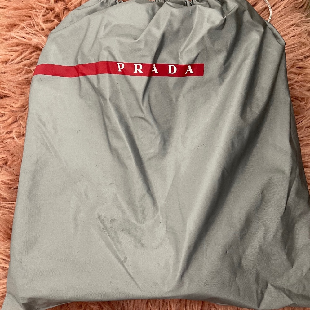 White Prada rain boots